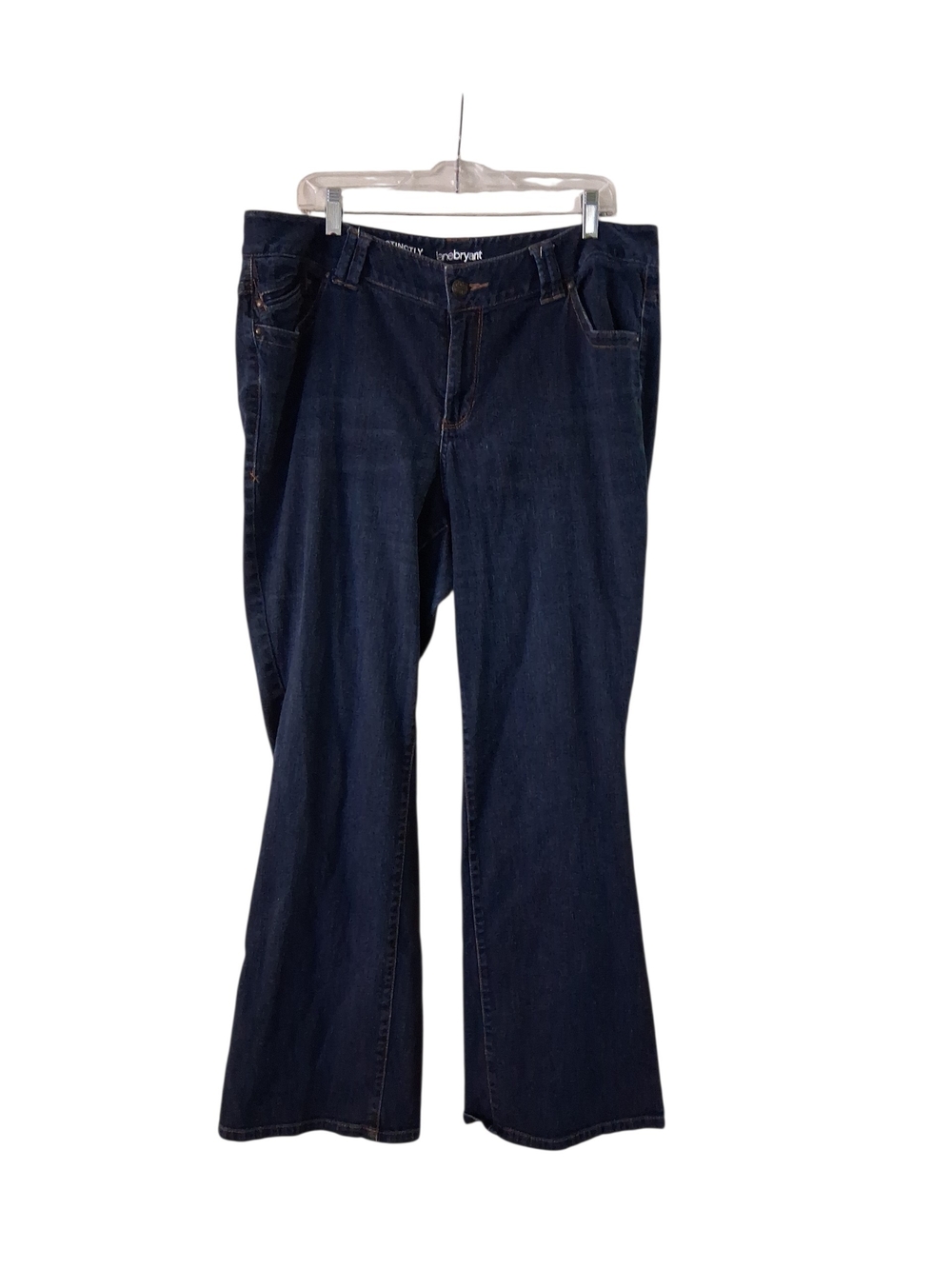 Lane Bryant Genius Fit Size 18 Dark Wash Flare Leg Jeans - Classic Denim